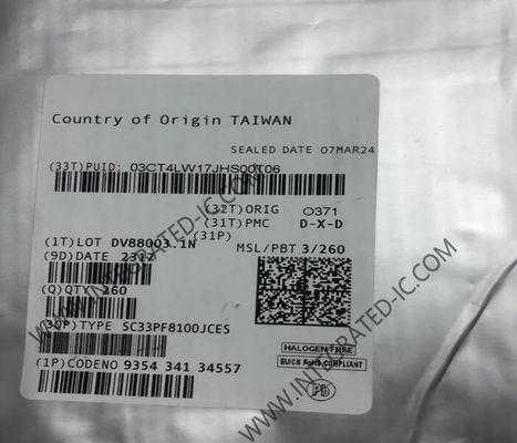 SC33PF8100JCES Chip de circuito integrado de 12 canais IC de gestão de energia para aplicações de alto desempenho