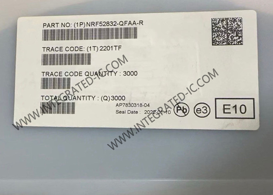 BT IC NRF52832-QFAA Smart 2.4GHz Multiprotocol RF System On Chip Pacote 48-VFQFN