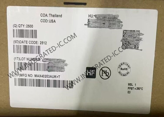 MAX40203AUK Chip de circuito integrado 1A Diodos ideais SOT-23-5 Interruptor de corrente de diodo ideal