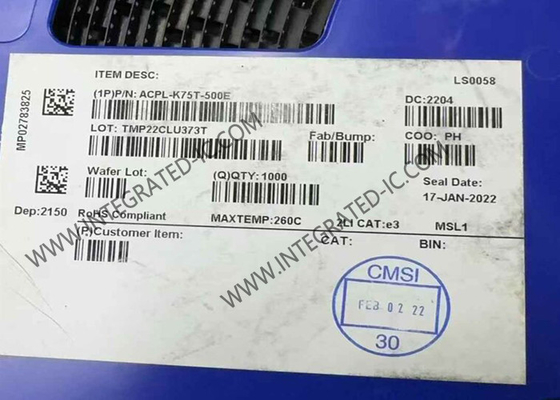 Chip de circuito integrado ACPL-K75T-500E Optoisolator de saída lógica de alta velocidade automotivo SO8
