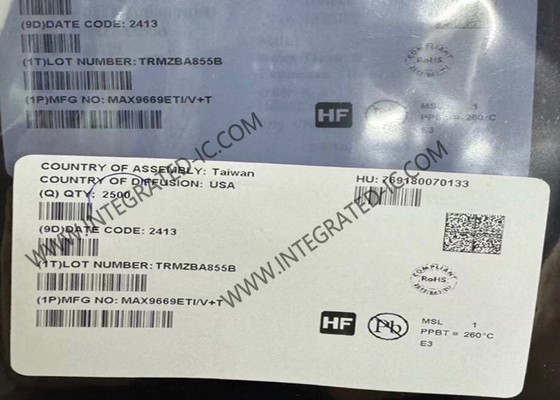 MAX9669ETI Chipe de circuito integrado sistema de referência de gama programável de 10 bits com MTP para LCDs TFT