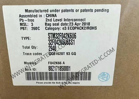STM32F042K6U6 Microcontrolador MCU 32 bits MCU de núcleo único 48 MHz MCU incorporado