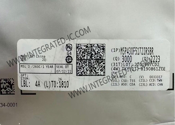 MSP430F5172IRSBR Microcontrolador MCU 16Bit MCU 25MHz Microcontroladores de sinal misto