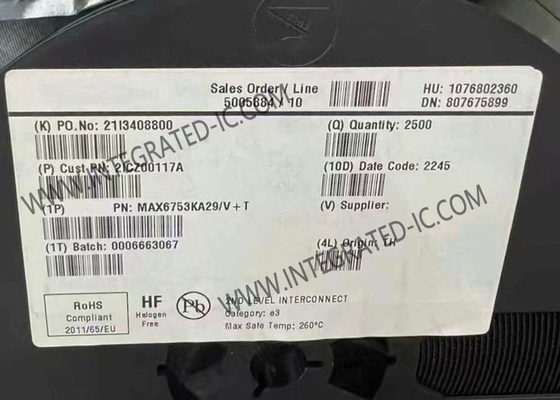 MAX6753KA29 Circuitos de reinicialização de circuitos integrados chip μP com reinicialização ajustável por condensador/retardo de tempo de espera