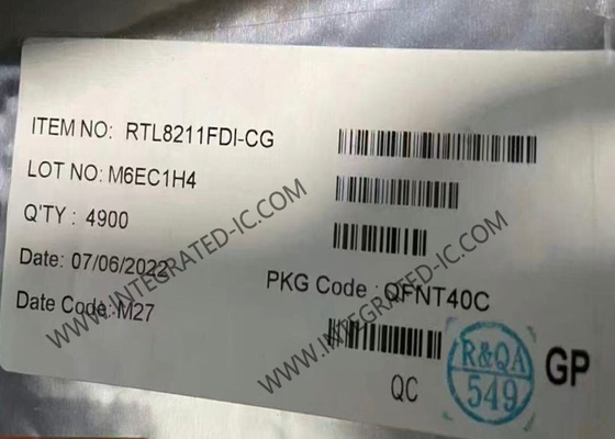 RTL8211FDI-CG Ethernet IC Altamente Integrado 10/10/1000M Transceptor Ethernet
