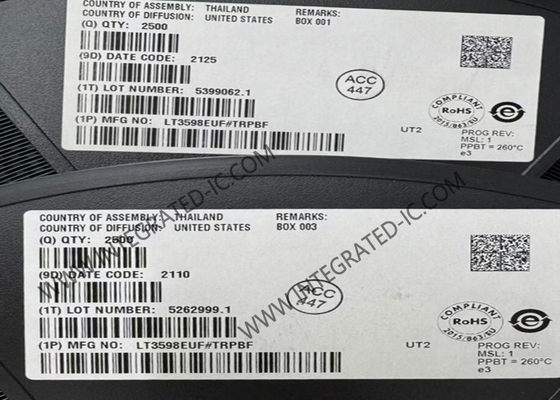 LT3598EUF Chipe de circuito integrado de 6 cordas LED Driver IC 30mA LED Lighting Driver IC