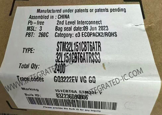 STM32L151CBT6ATR Microcontrolador MCU de ultra baixa potência de 32 bits ARM Cortex-M3 MCU