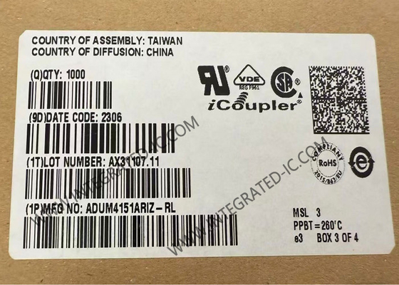 Chip de circuito integrado ADUM4151ARIZ Isoladores digitais de 5000Vrms SOIC20 Isoladores SPI